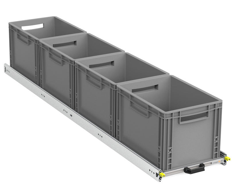 DIY rear pull-out Eurobox variants XS-XXL 400mm-1800mm