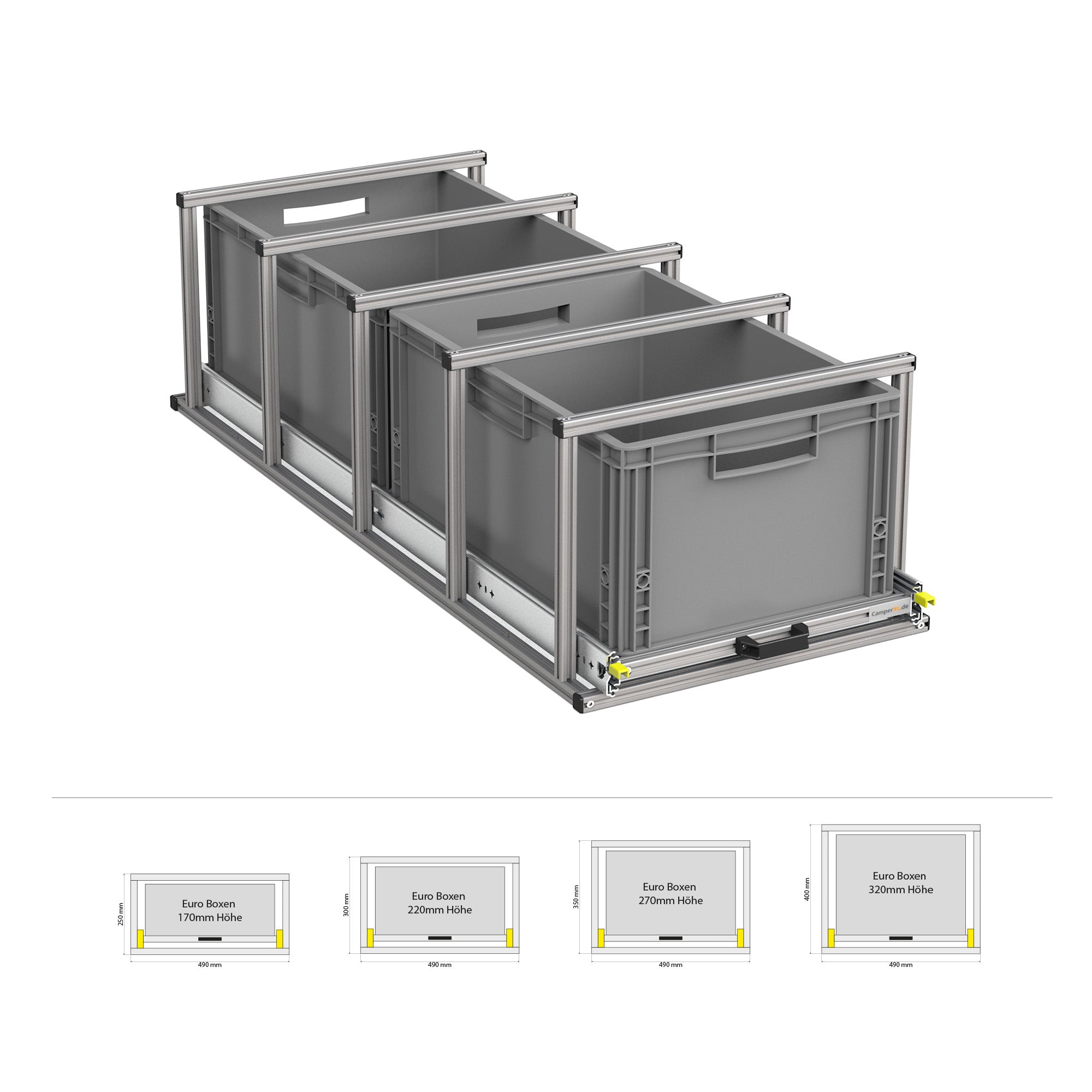 Rear pull-out with shelf