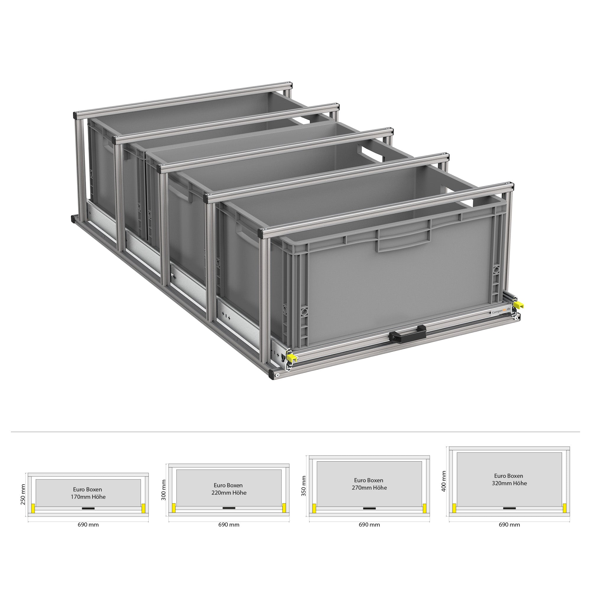 Rear pull-out with shelf