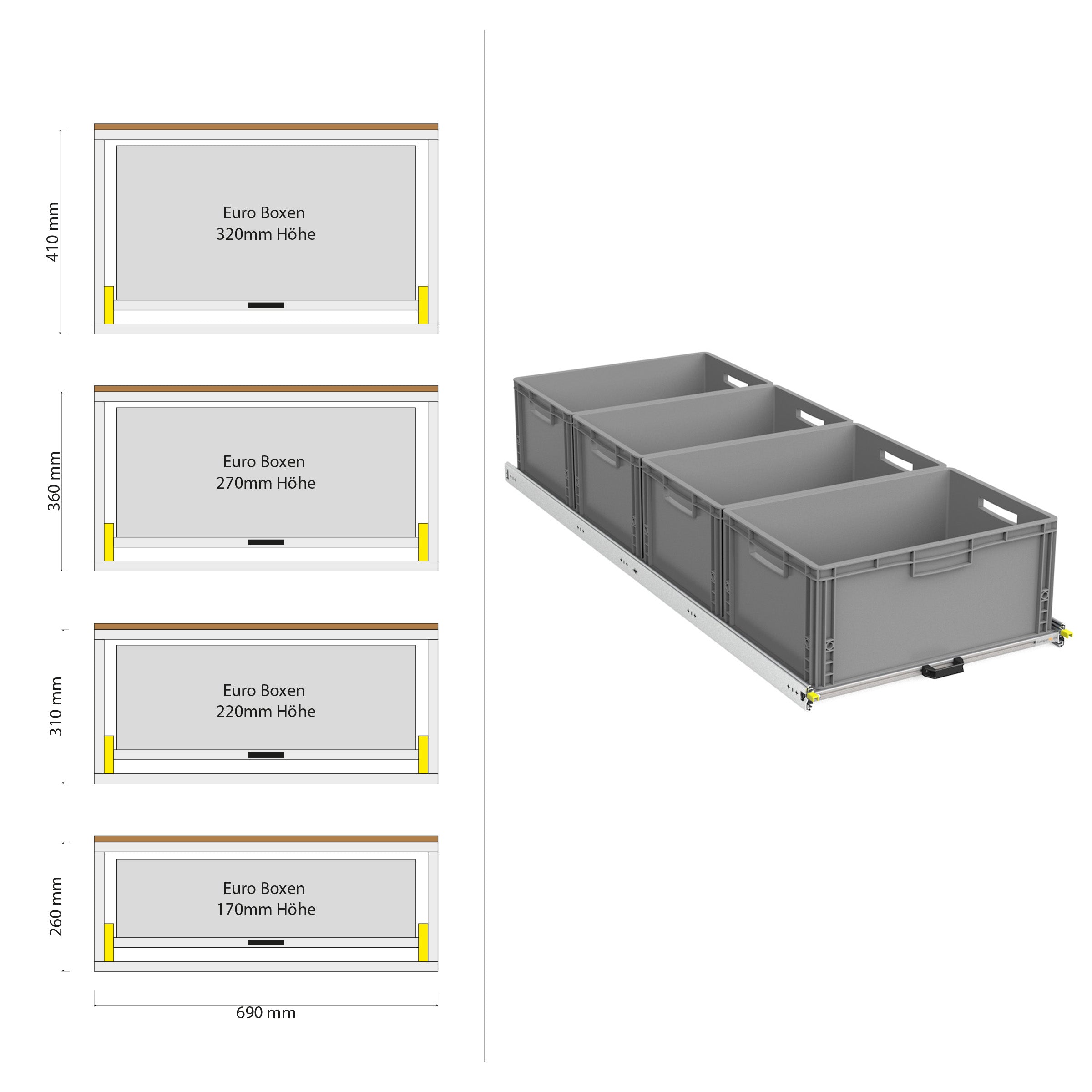 Rear pull-out with shelf