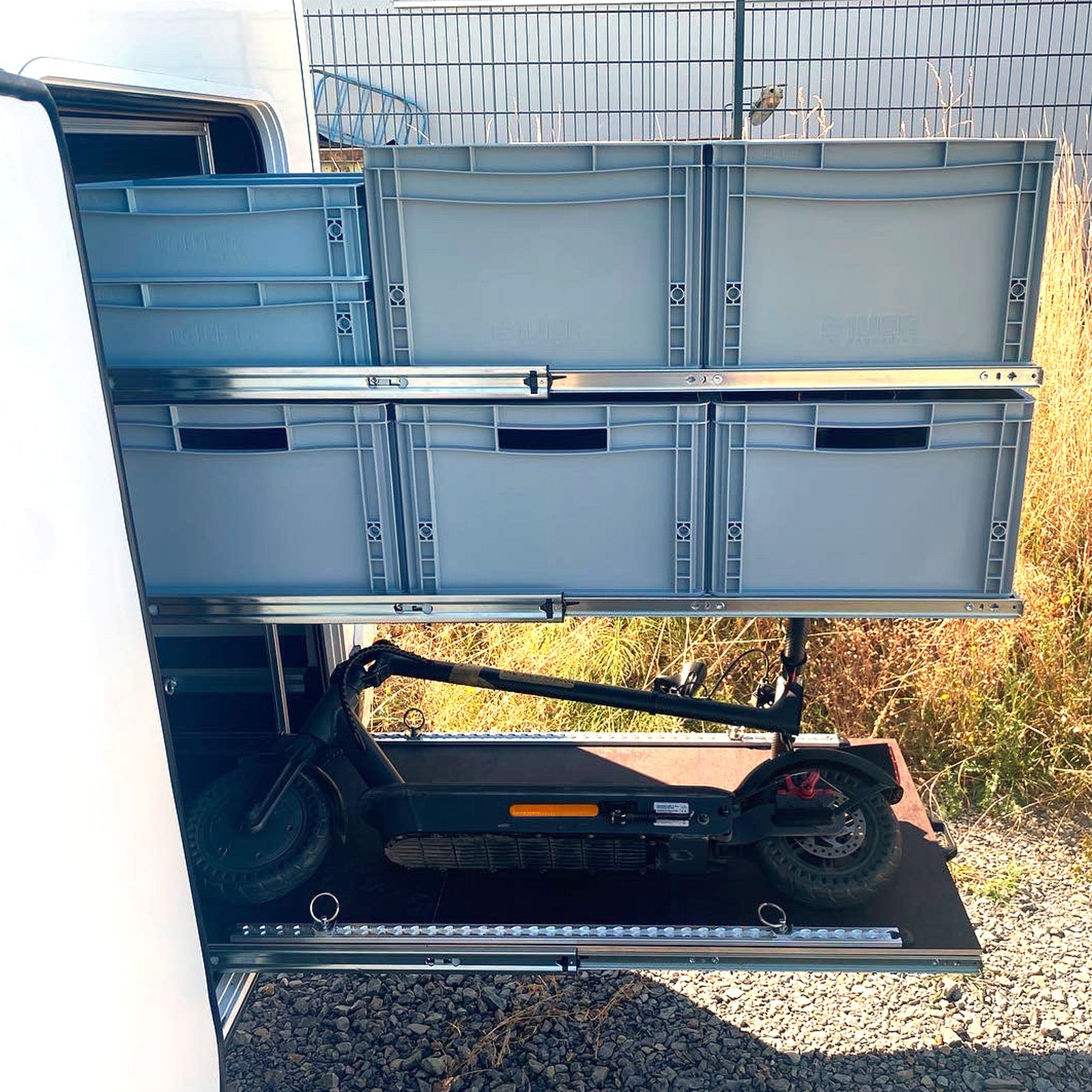 Scaffale estraibile per camper 1200mm x 600mm